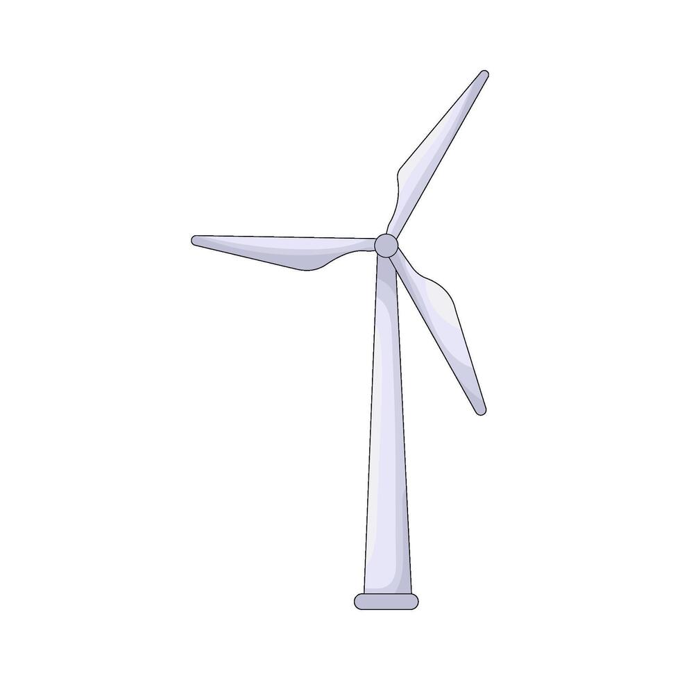 White Wind Turbine vector