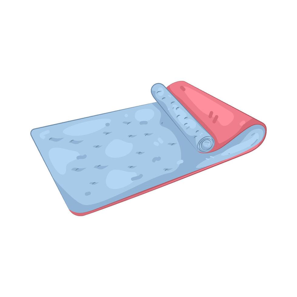 Rolled Yoga Mat vector