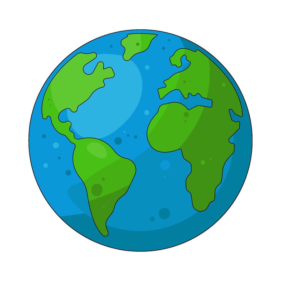 Green and Blue Earth Globe vector