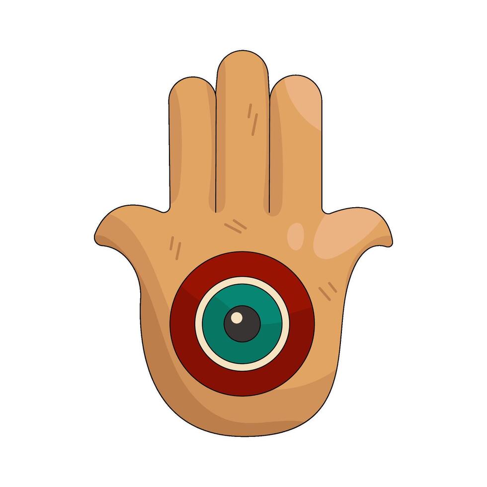 Hamsa Hand Amulet vector