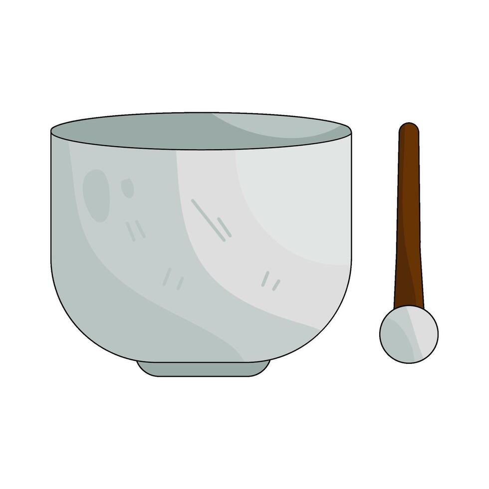 Singing Bowl Illustration vector