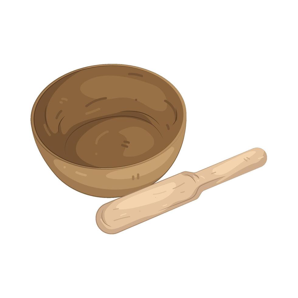 Wooden Singing Bowl vector