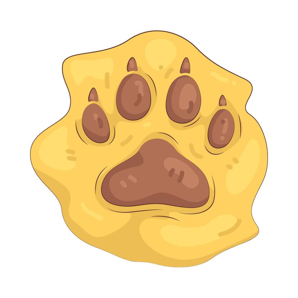 Paw Print on the ground vector
