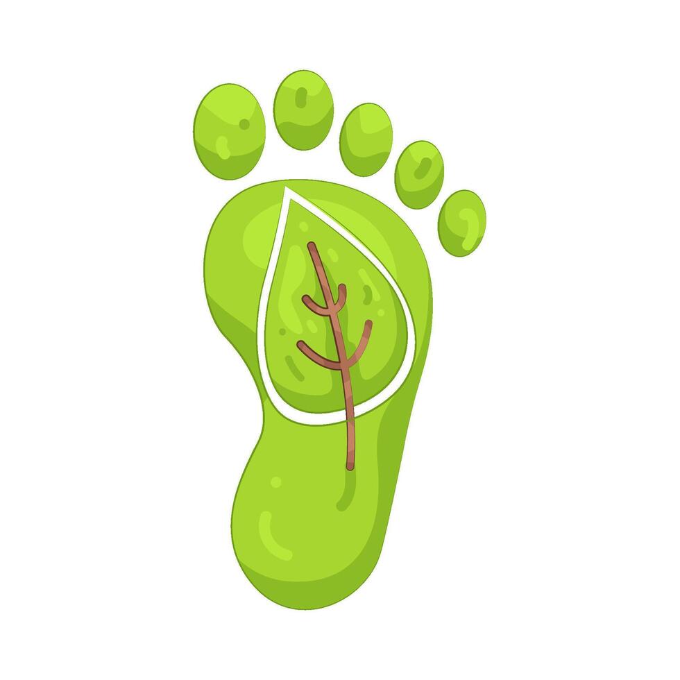 Ecological Footprint with Leaf vector