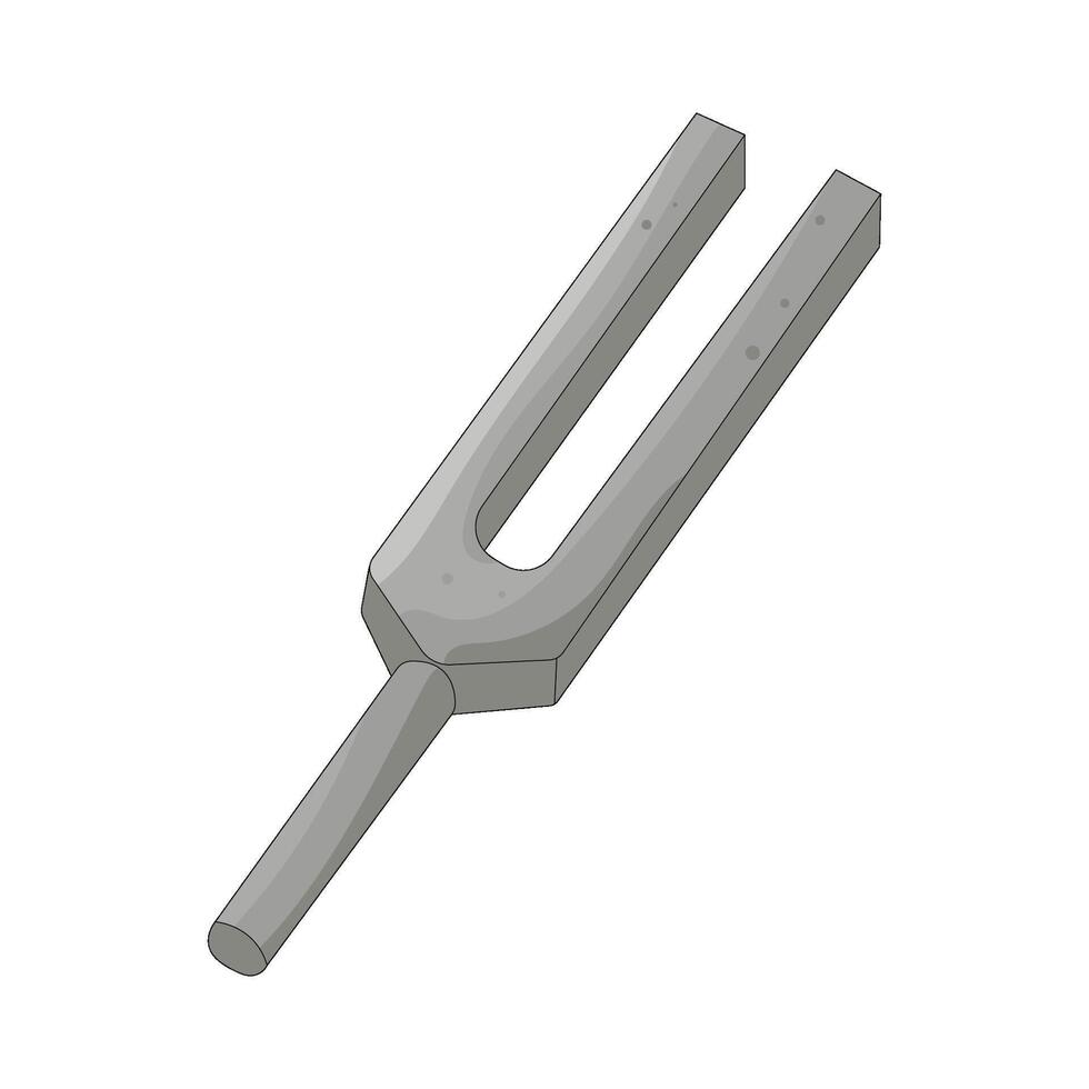 Metal Tuning Fork vector