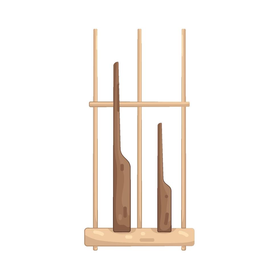 Angklung Traditional Musical Instrument from Indonesia vector