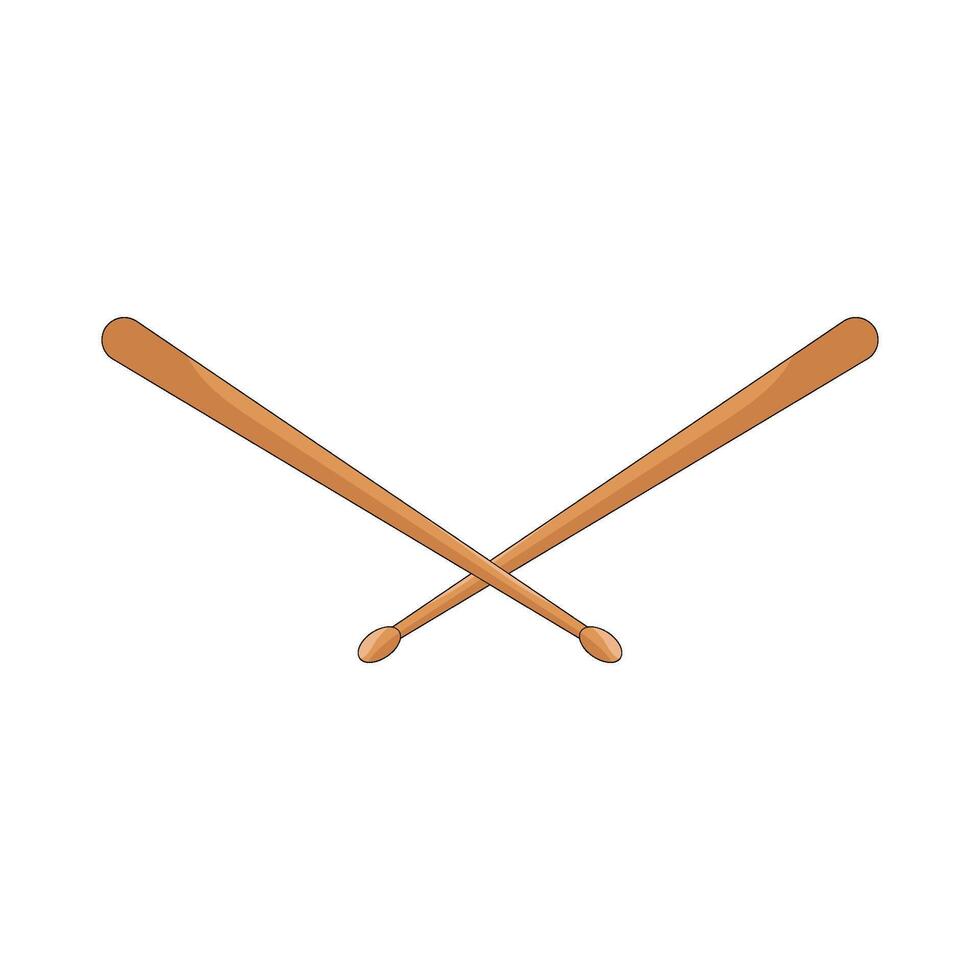 Crossed Drumsticks illustration vector