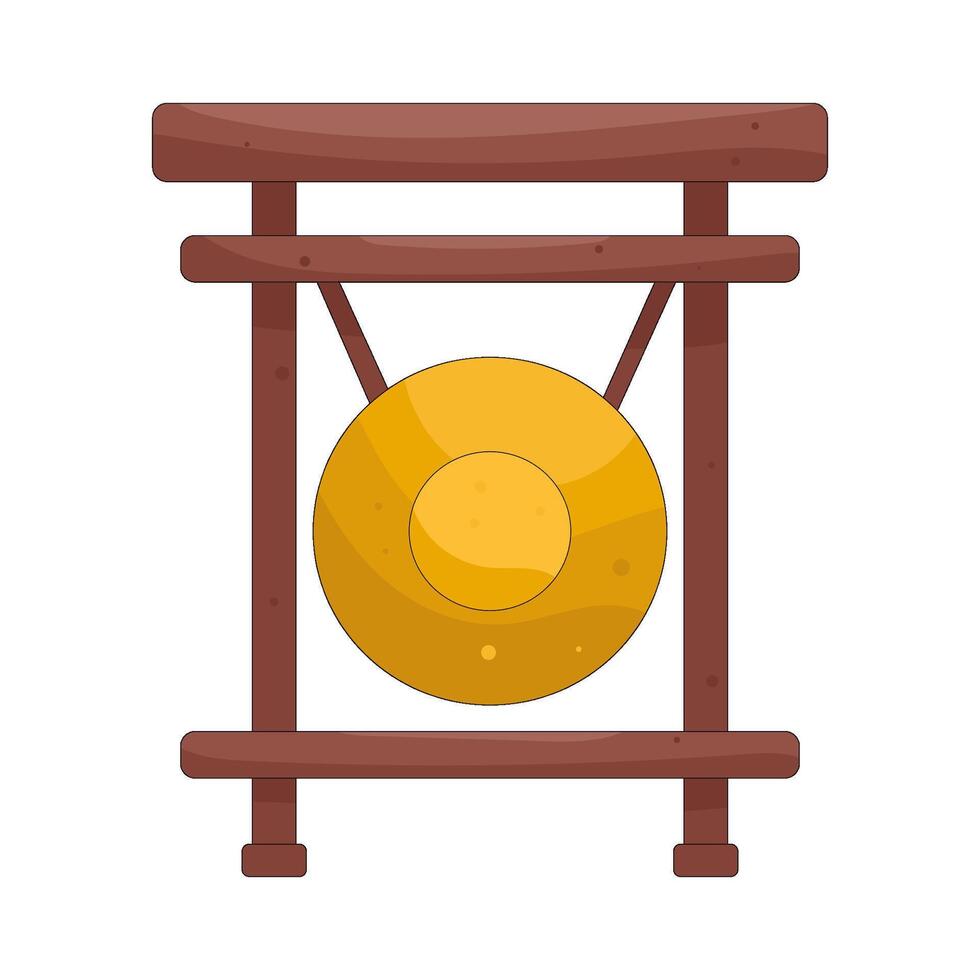 Golden Gong illustration vector