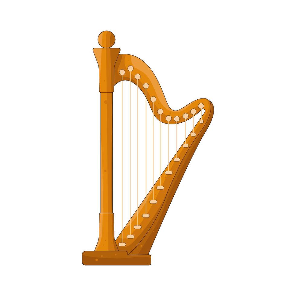 Ornate Gold Harp vector