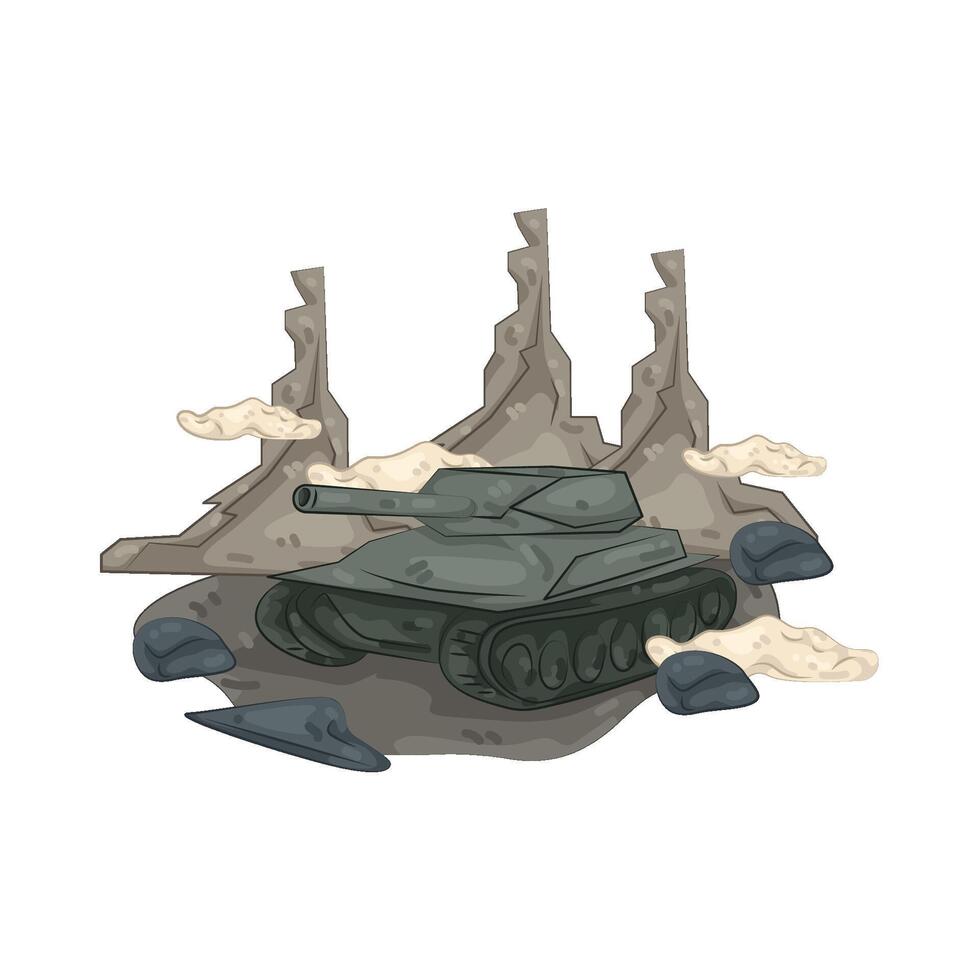 Illustration of a Military Tank vector