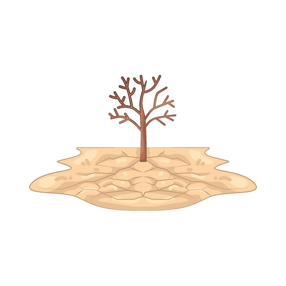 Dead Tree in Drought vector