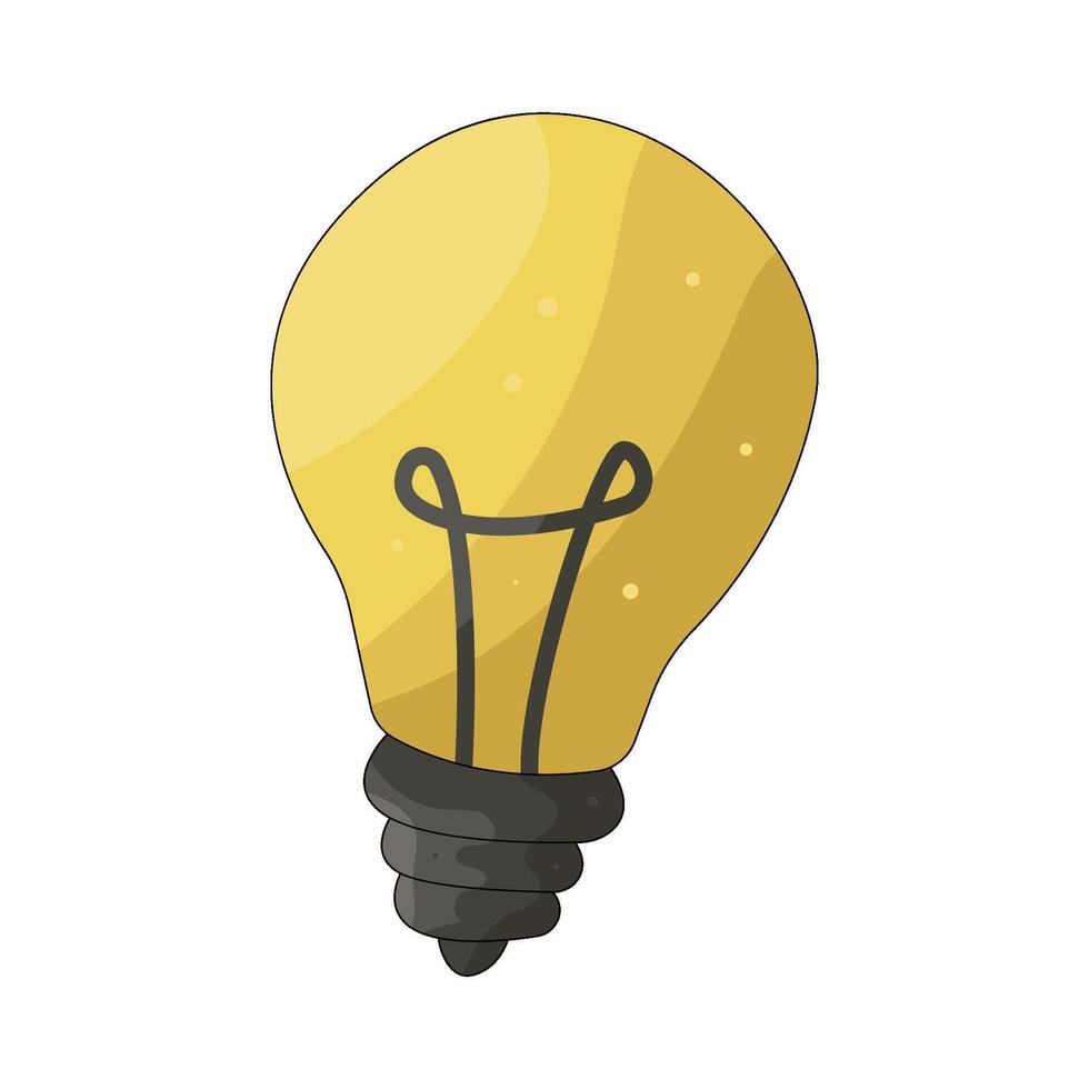 Yellow Light Bulb vector