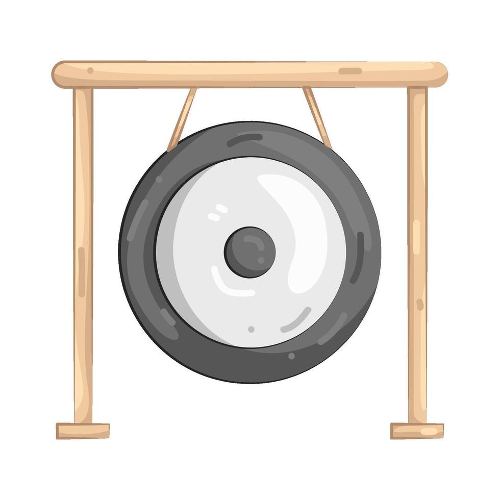 Musical Gong Percussion Instrument vector