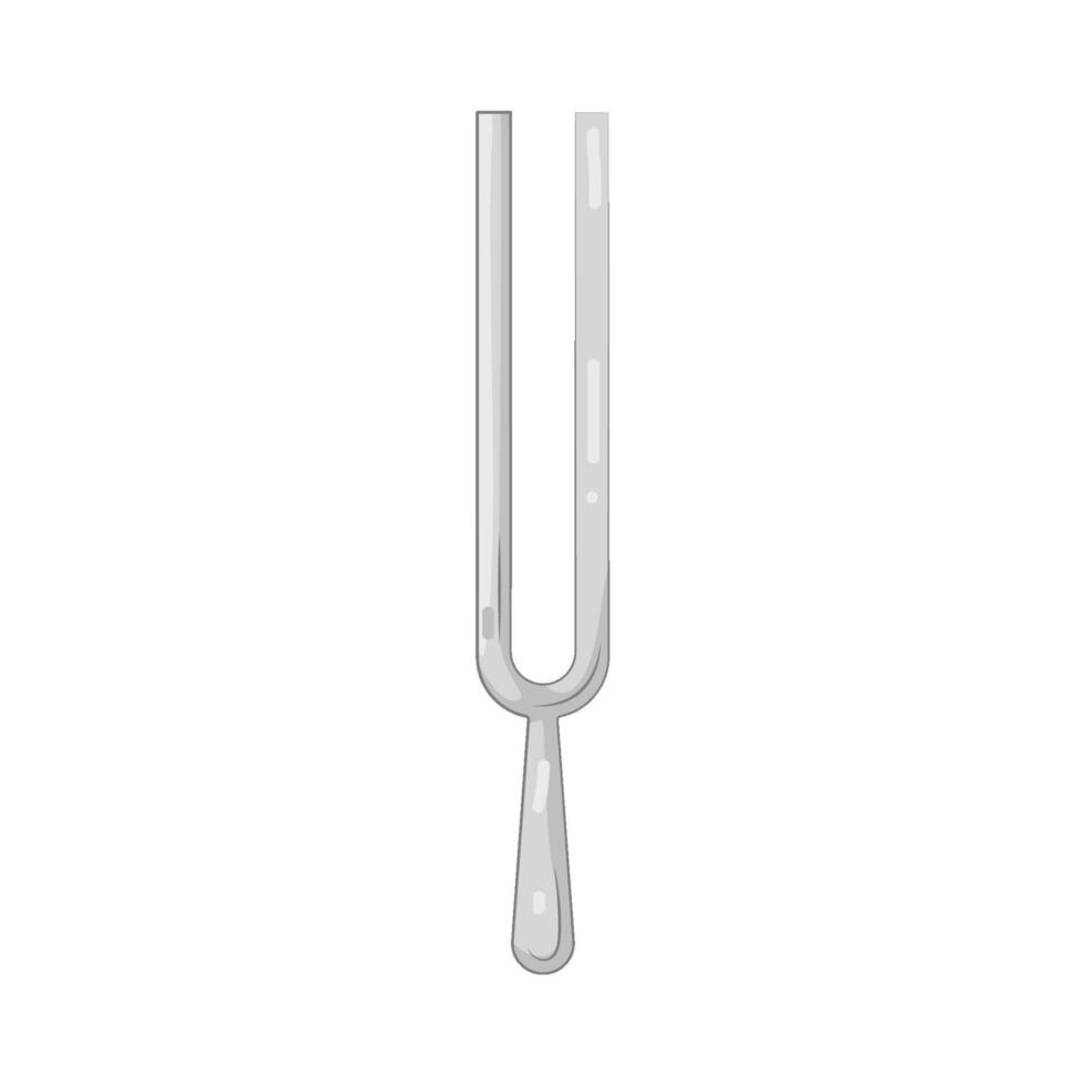Silver Tuning Fork vector