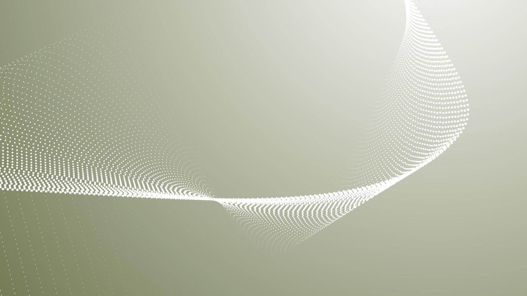 Modern green army abstract background with halftone curves and gradient depth for digital design visuals vector