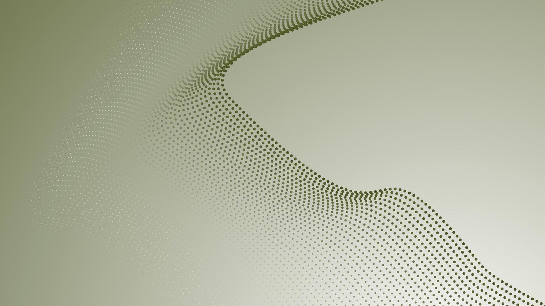 Smooth green army halftone background with gradient curve style for digital abstract design and visual projects vector