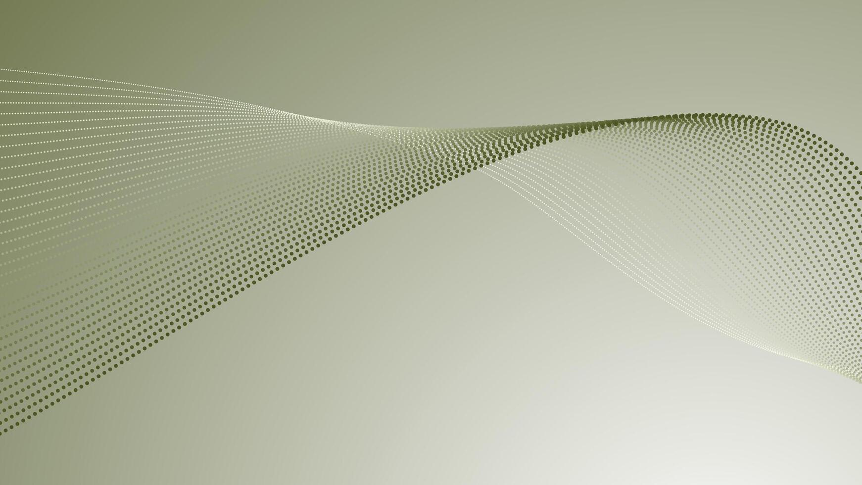 Curved green army background with halftone gradient style for modern abstract design and digital visual elements vector