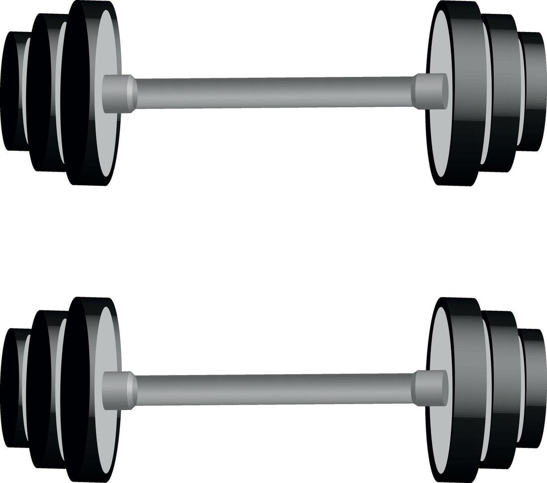 Two dumbbells on a white background vector