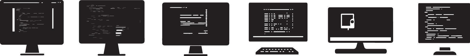 Evolution of Computer Screens A Visual Timeline vector