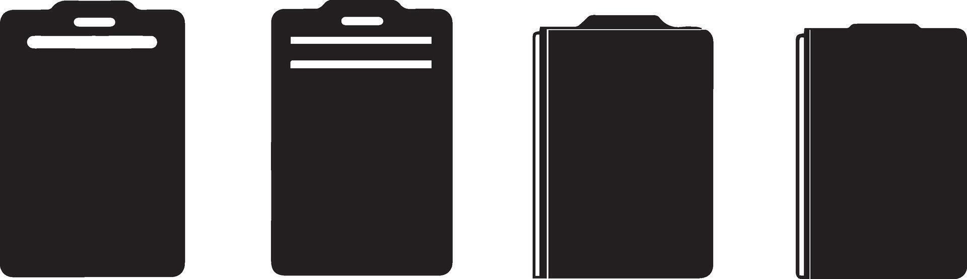 Versatile Clipboard Icons Four Unique Designs for Your Projects vector