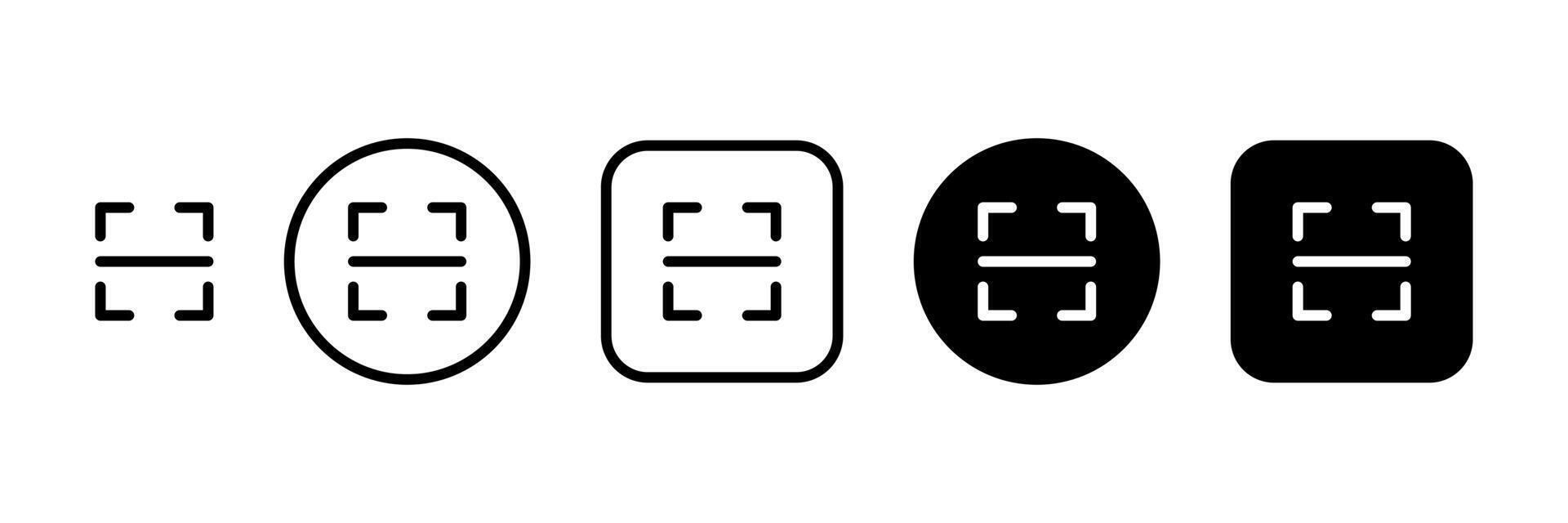 escanear qr código icono colocar. qr código exploración signo. sencillo digital exploración qr código etiqueta. vector