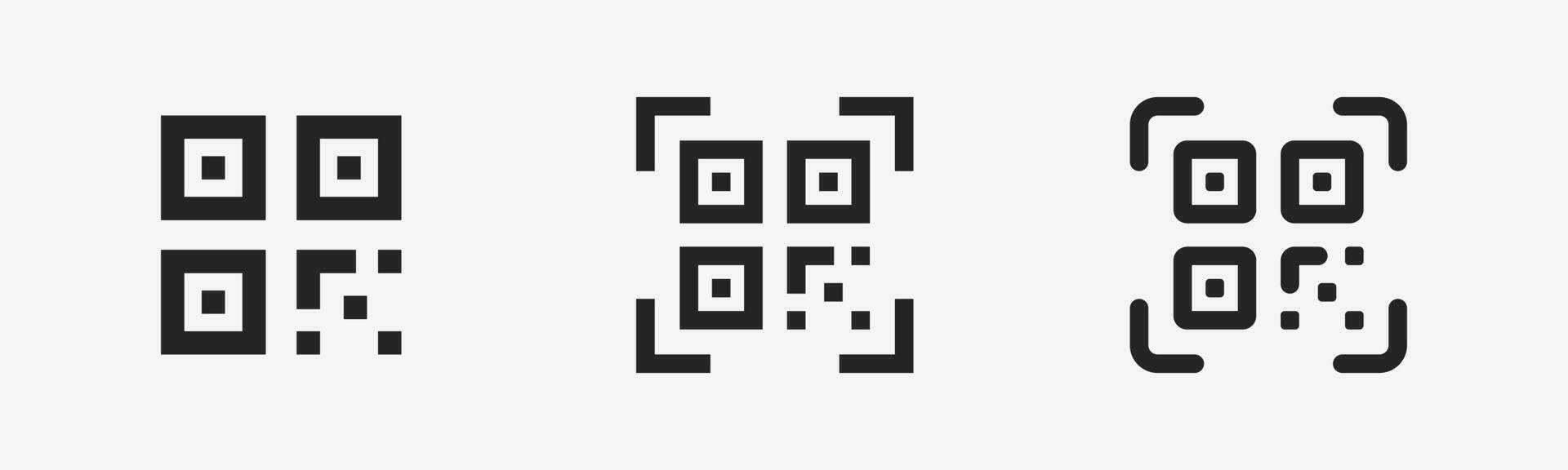 qr código icono. sencillo digital exploración qr código etiqueta. vector