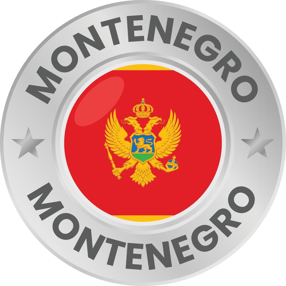 Montenegro national emblem design vector