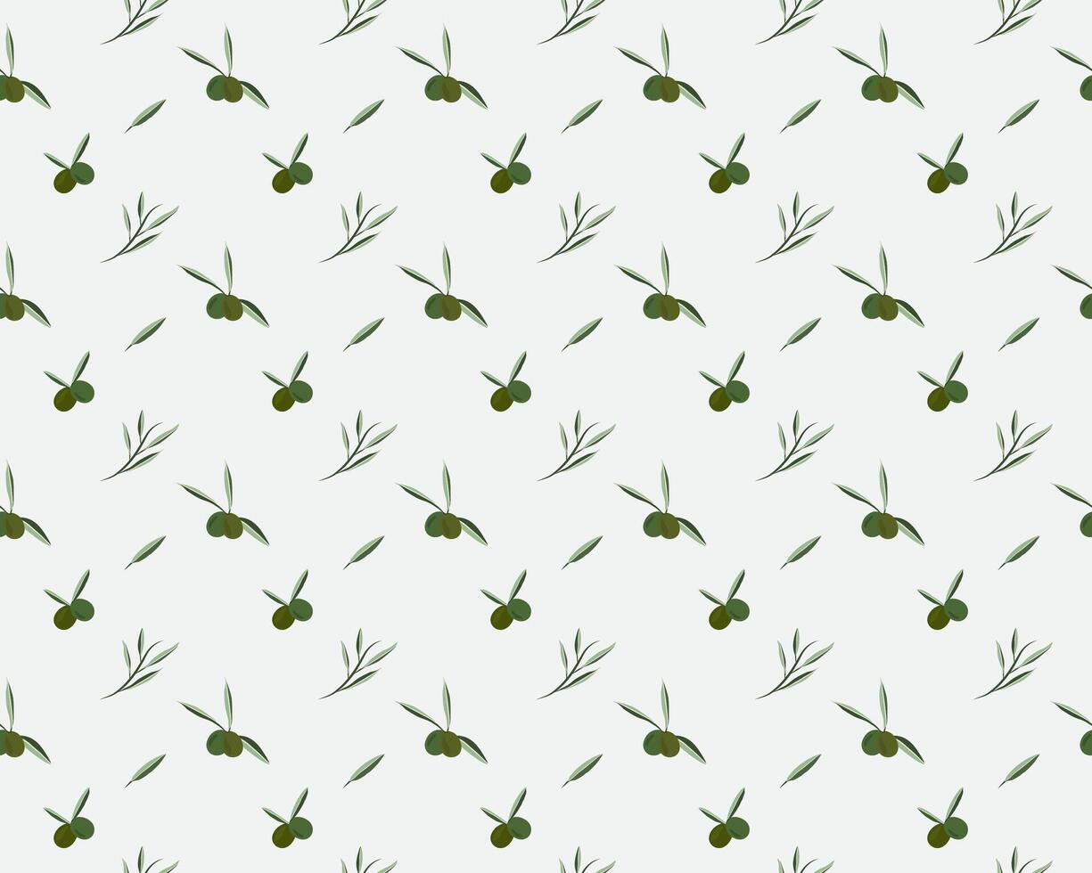 olive and element as seamless pattern background vector
