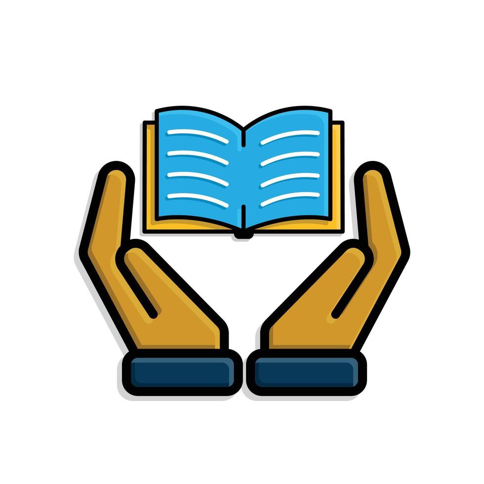 education icon. book in two hand. open book with writing inside. smart. isometric design style vector