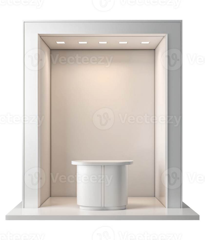 Booth Mini Storefront Mockup Design for Product Showcase Event Exhibition Background png