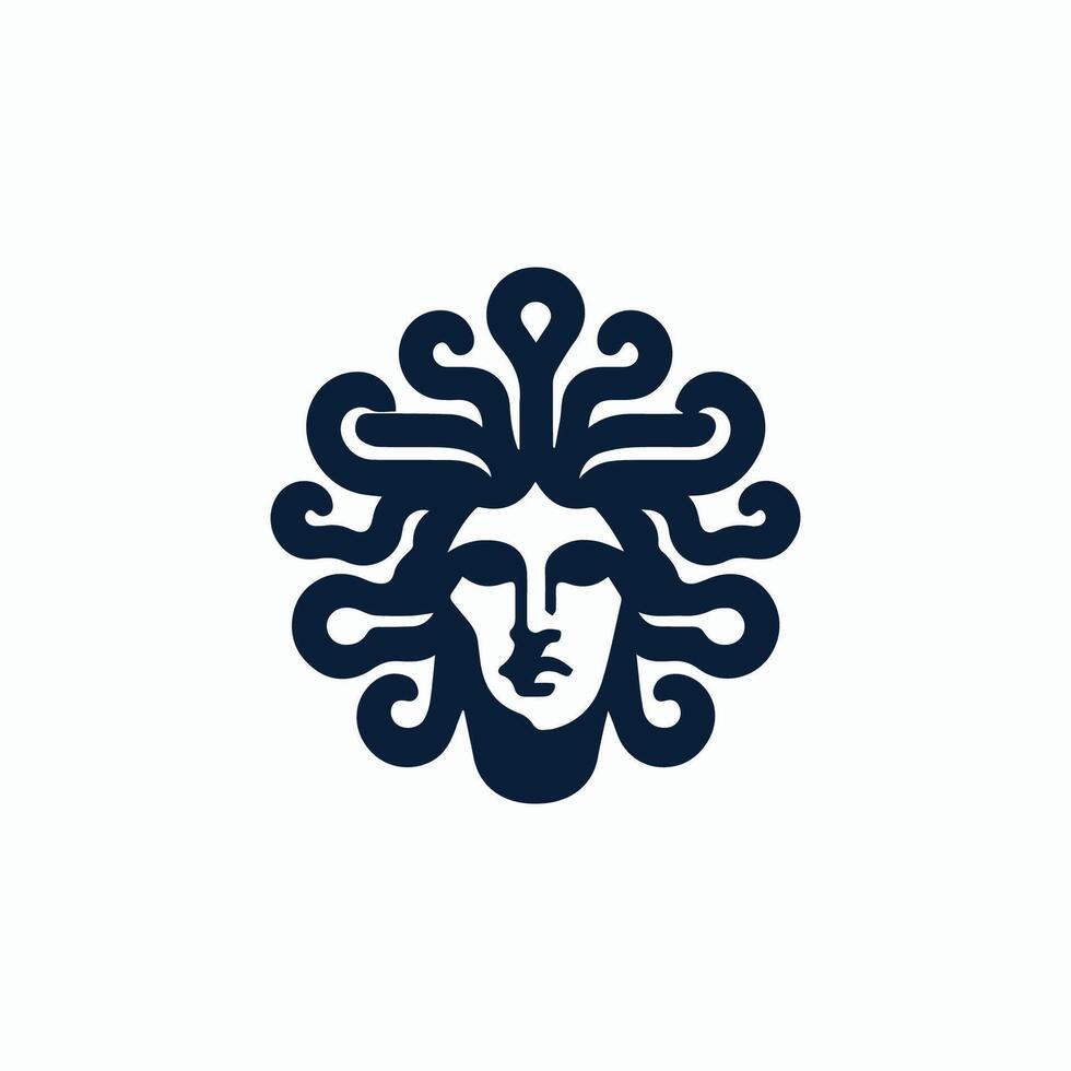 symbol medusa logo design vector