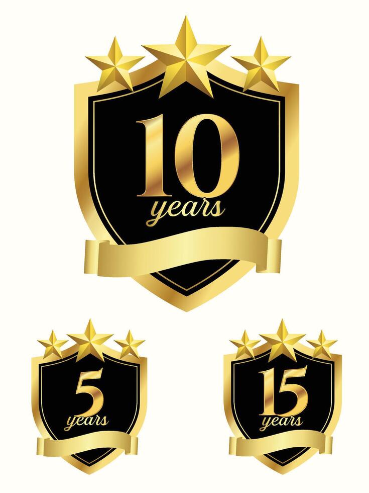 Gold and black award labels. Suitable for badge, icon, logo, stamp, etc vector