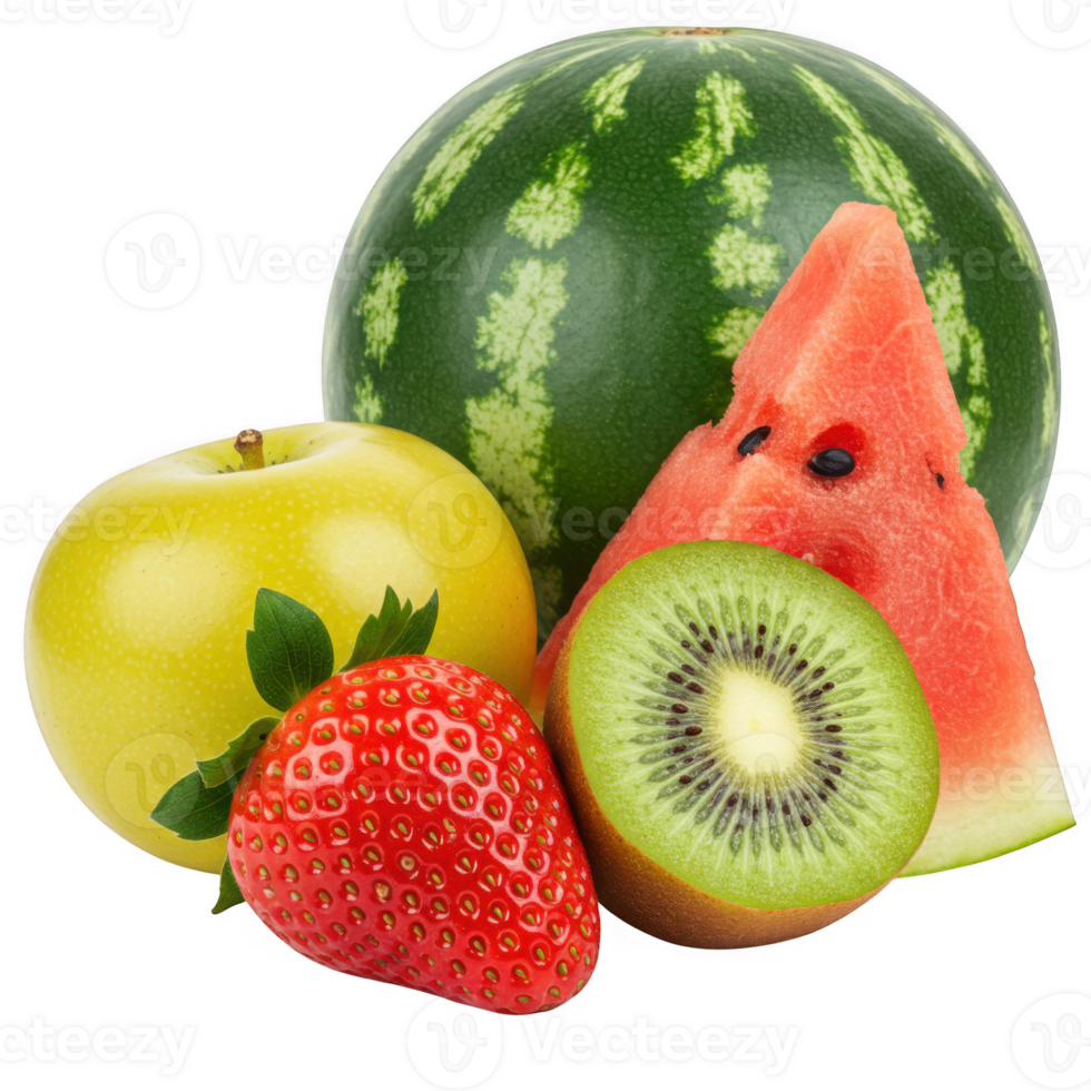 Fresh Summer Fruits Assortment Isolated on Transparent Background png