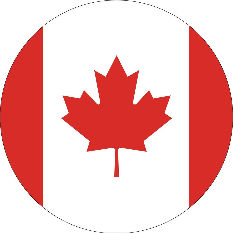 Circle Canada Map American Country vector