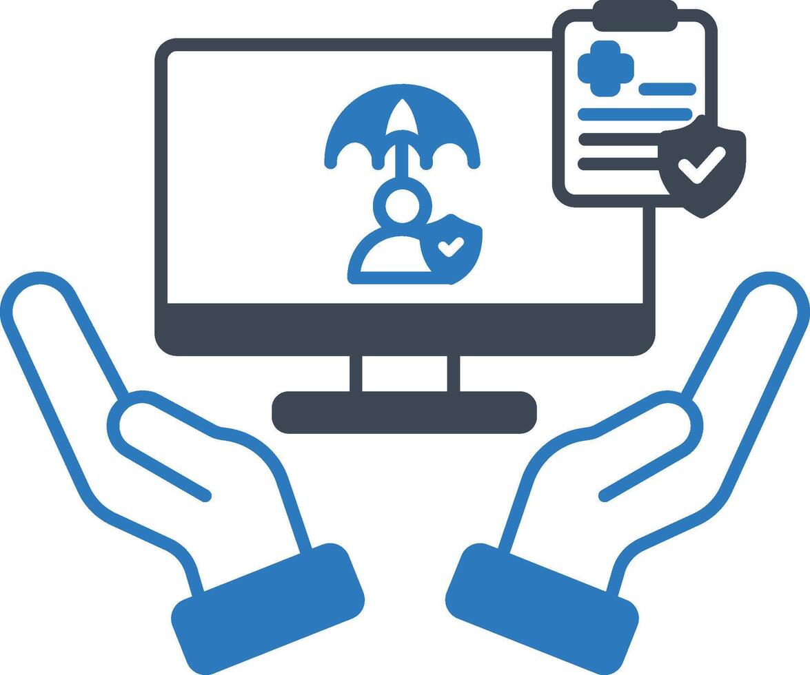Digital Asset Protection Icon Cyber Security Concept vector