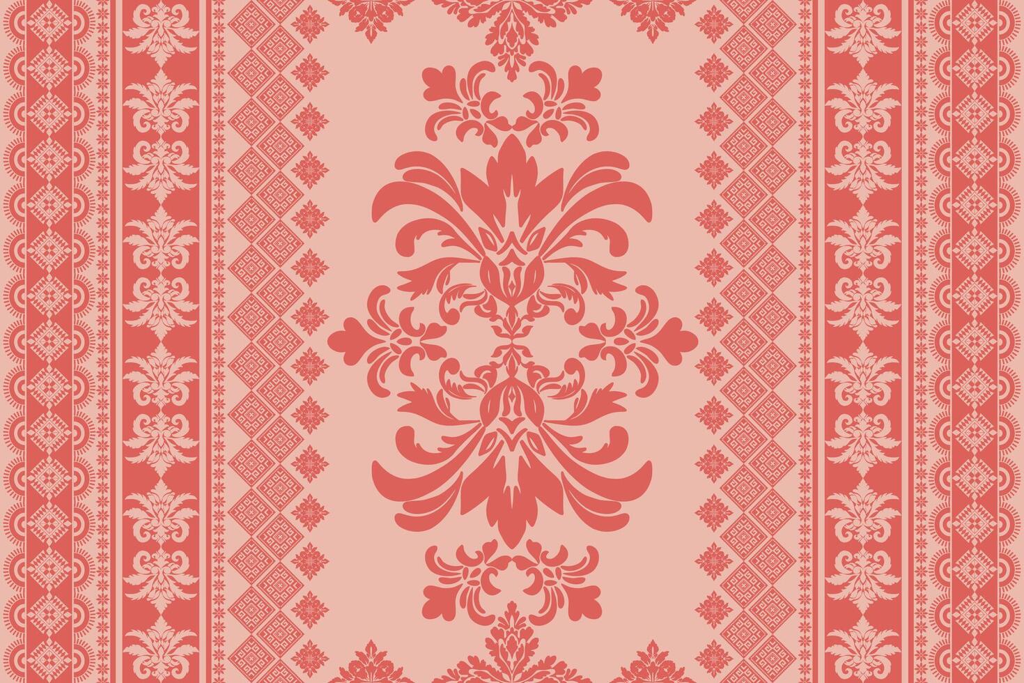 Floral pattern design in pink tones vector