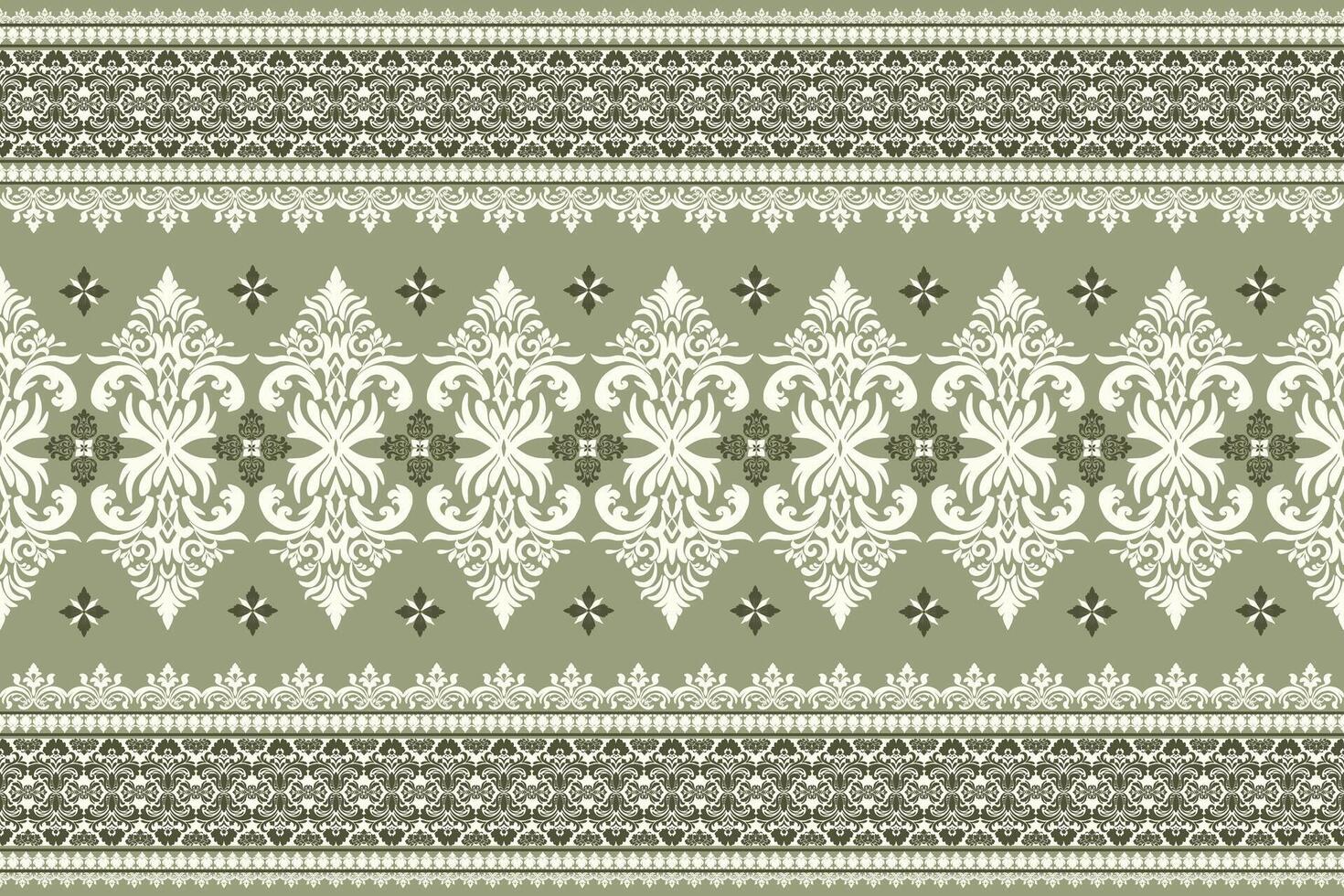 elegant floral pattern in green vector