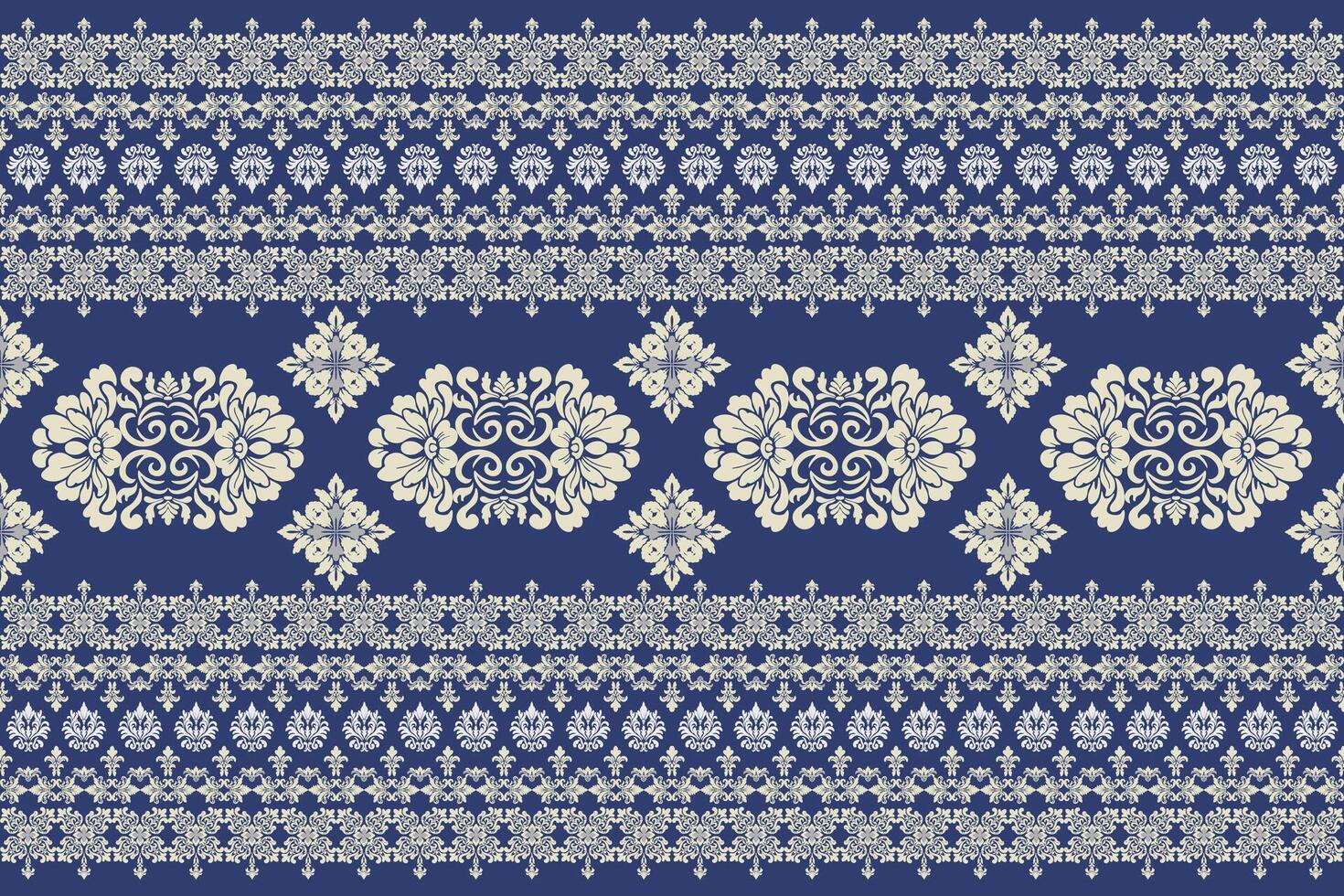 Floral pattern on dark blue background vector