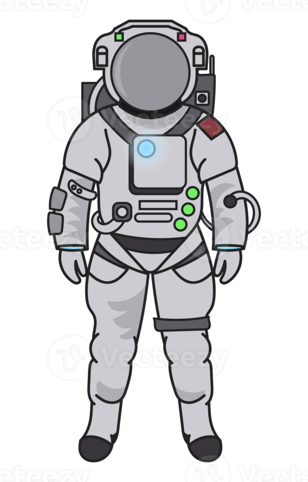 Modern astronaut for STEM learning materials and science related design projects. Transparent background. png