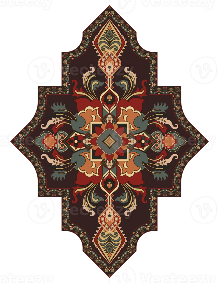 Carpet pattern elements, tribal patterns, abstract carpets, transparent background png