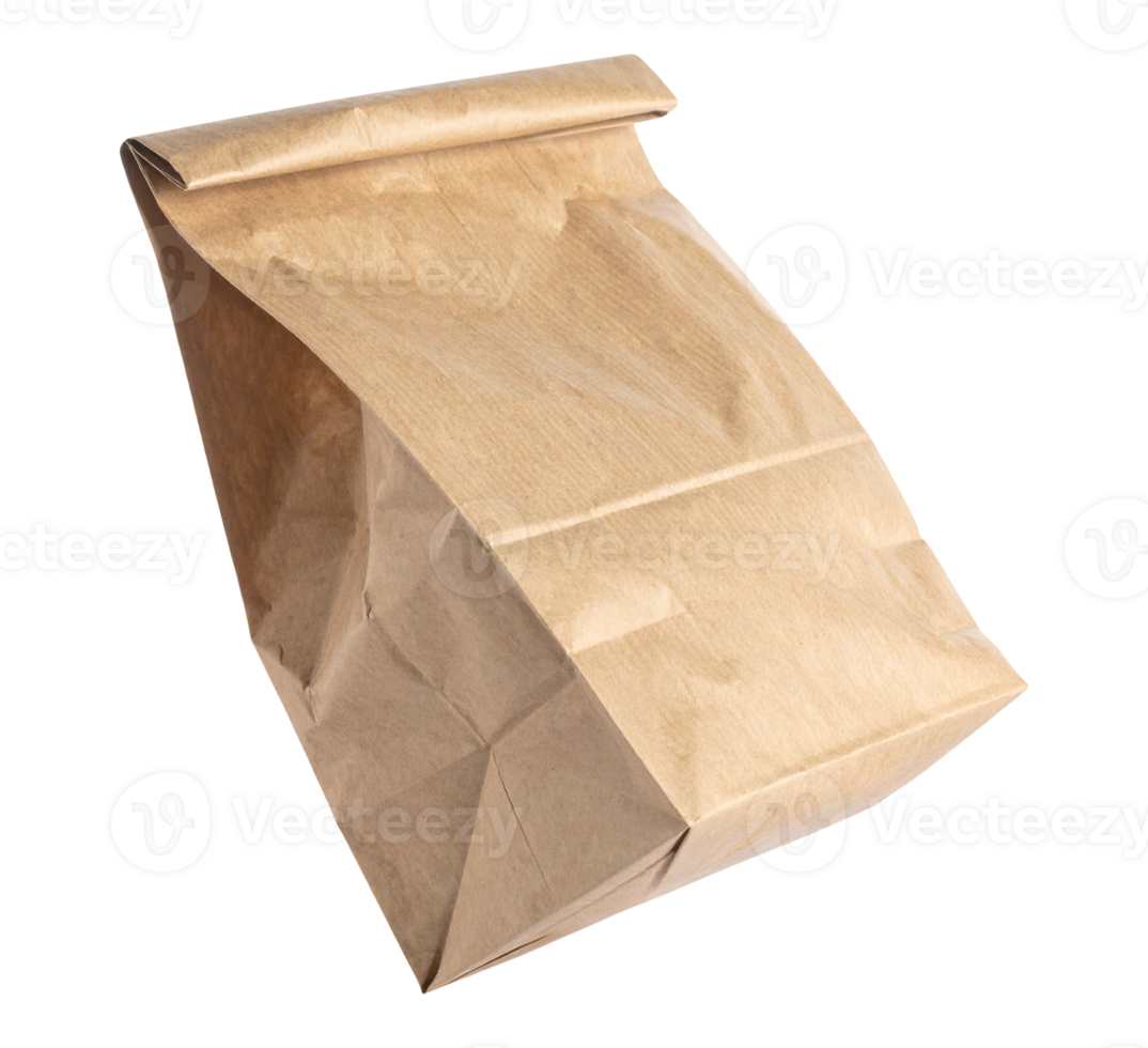 Recyclable kraft paper bag without label png