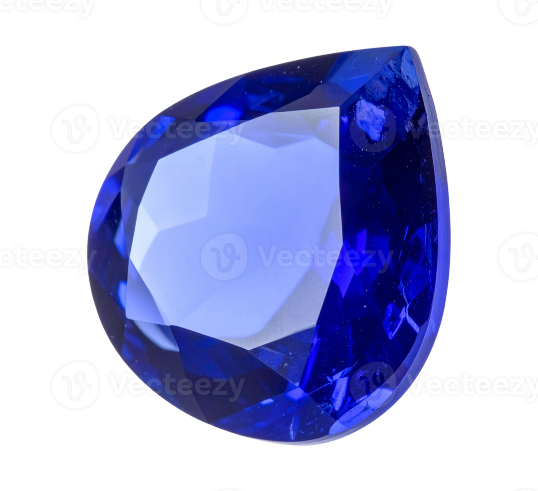 Cut sapphire jewel isolated png