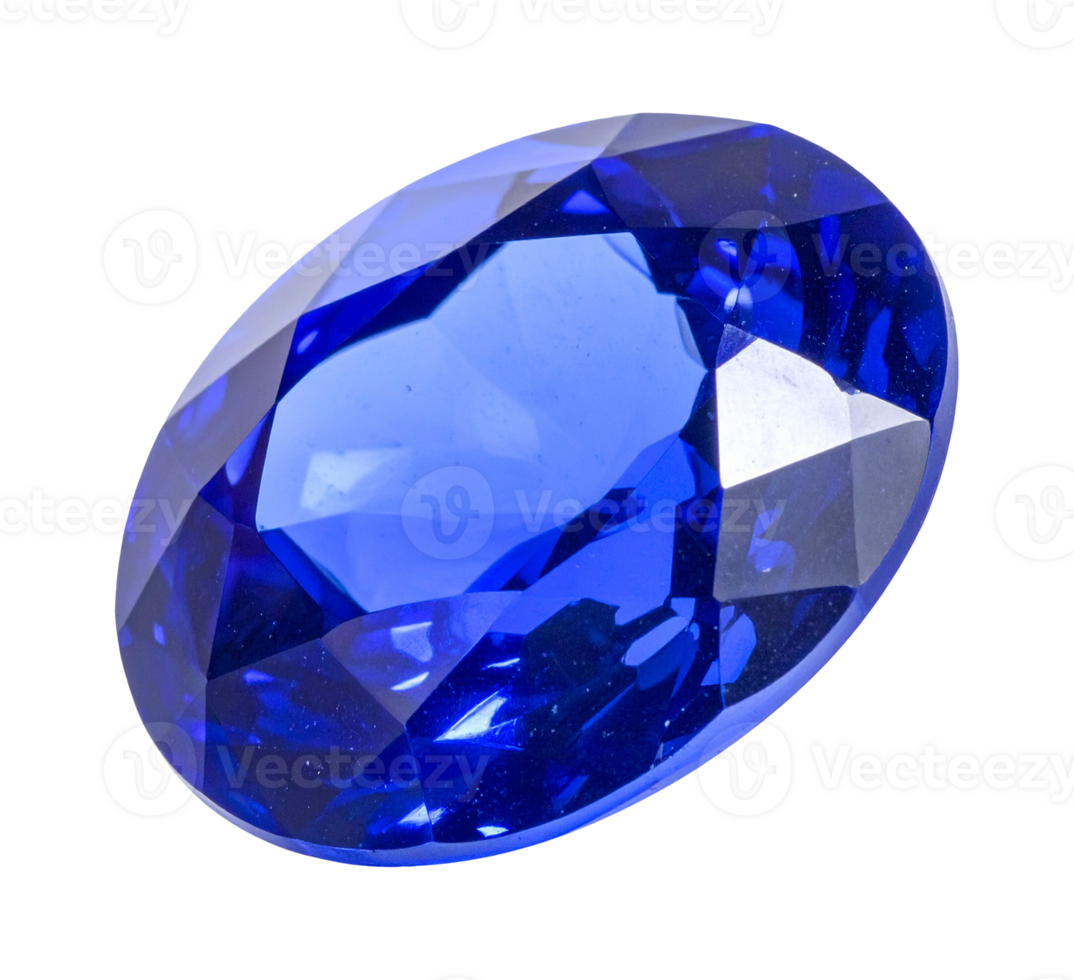 Sparkling sapphire gem isolated png