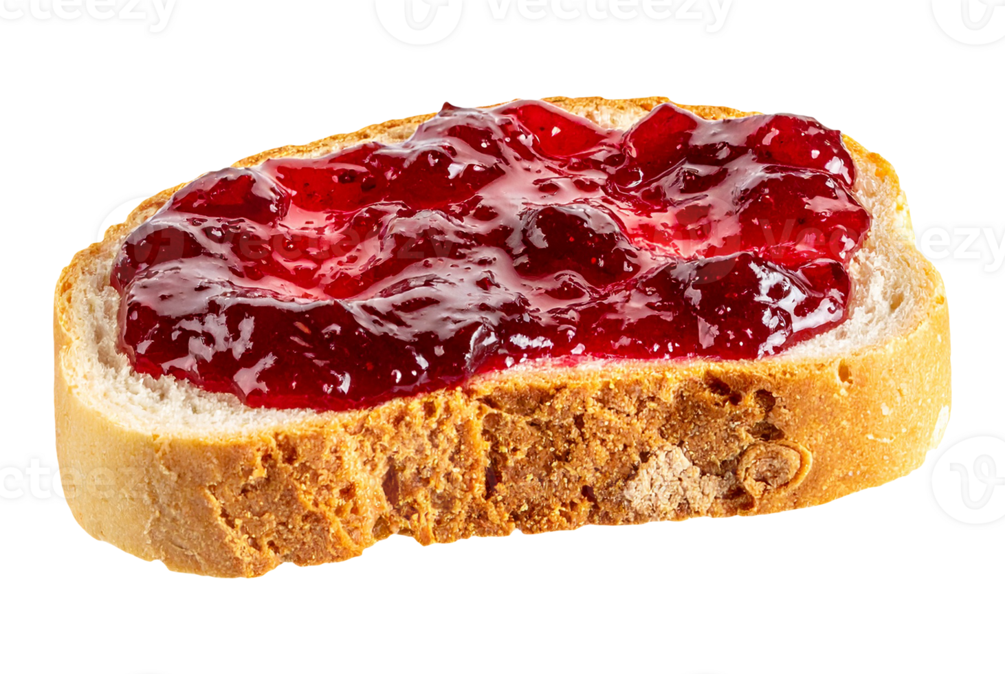 Slice of bread with strawberry jam png