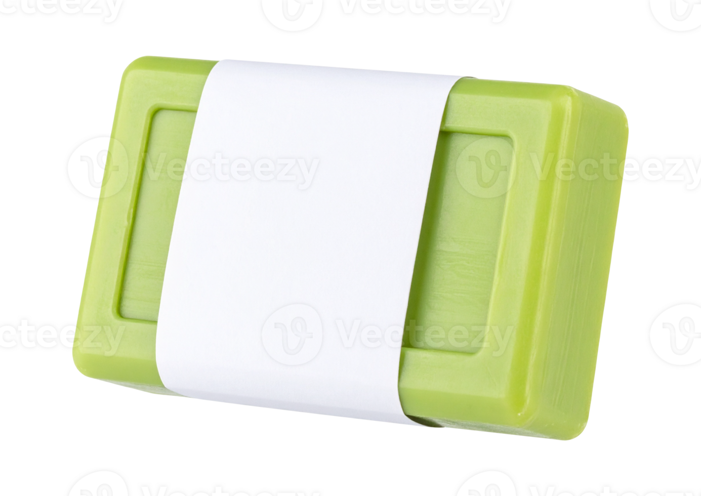 Handmade white soap with blank label png