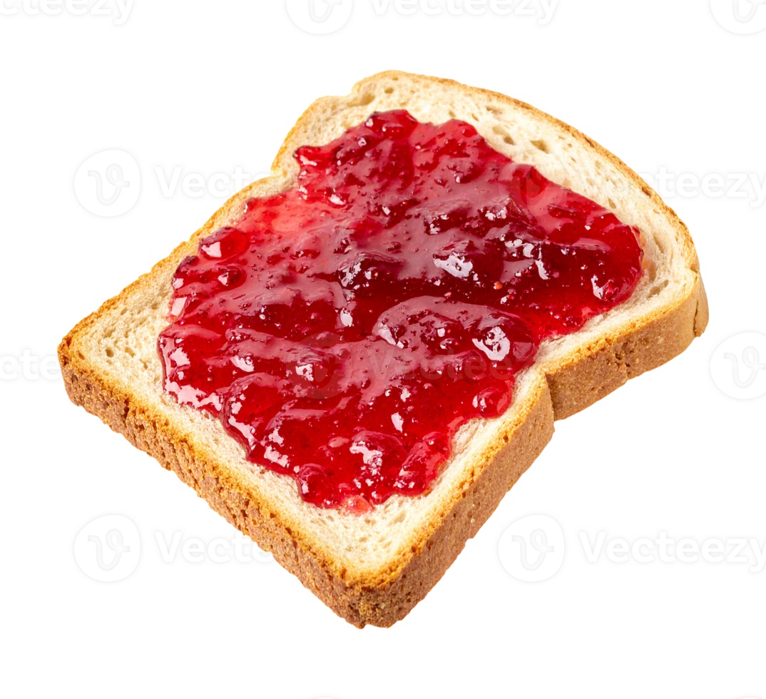 White bread slice with fruit jam png