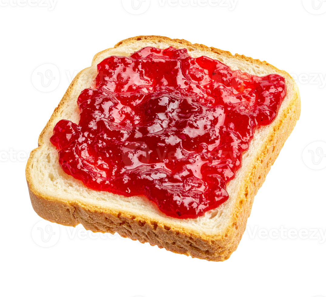 Breakfast toast bread with sweet jam png