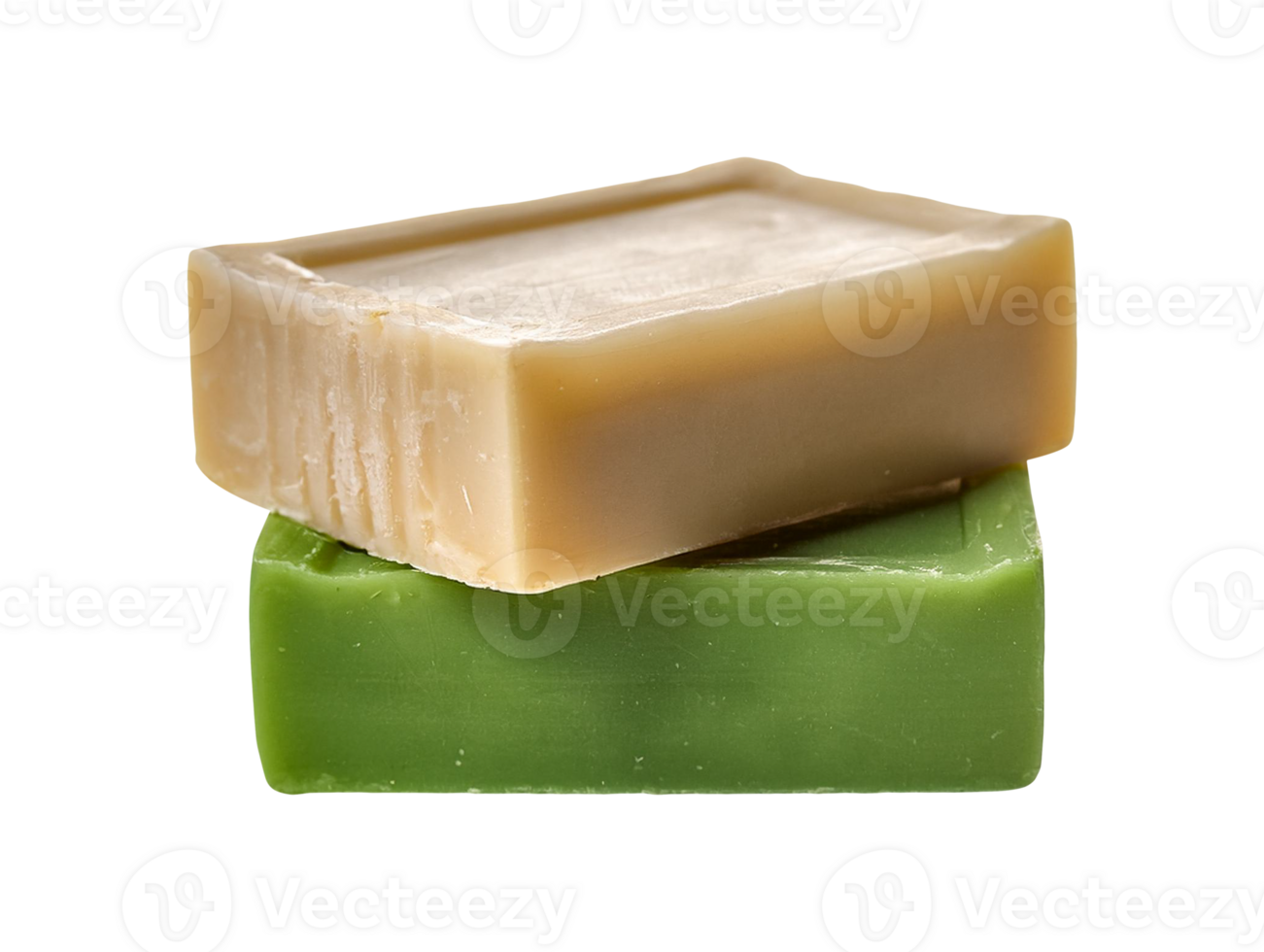 Two soap bars stacked on top of each other isolated png
