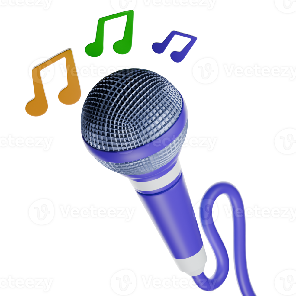 Microphone 3D Illustration png
