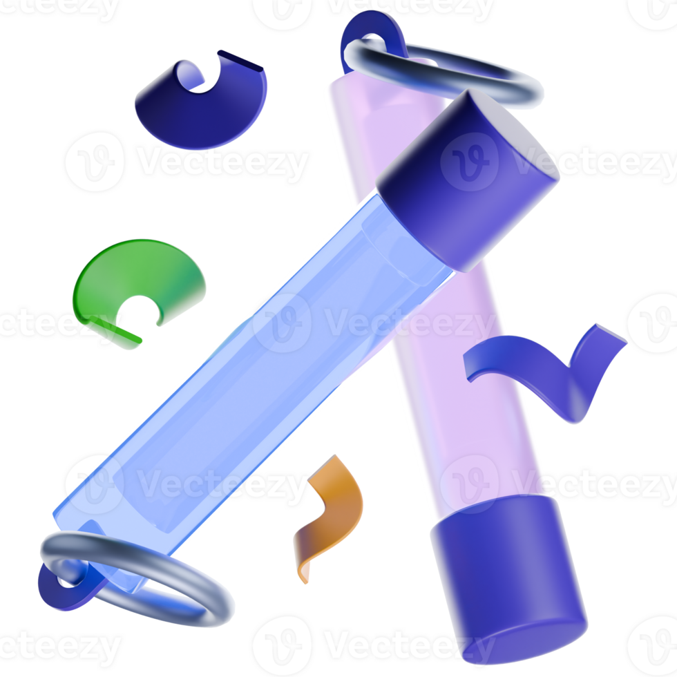 Neon Stick 3D Illustration png